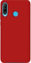 Bigben Connected, Hoesje voor Huawei P30 Lite Stijve zachte aanrakingsafwerking, Rood