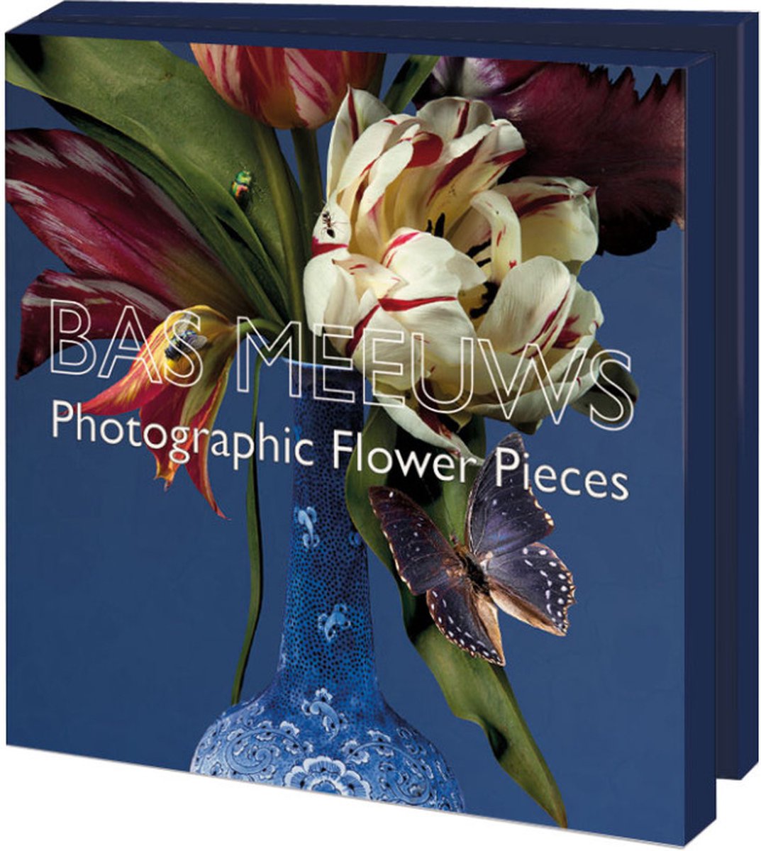 Kaartenmapje met env, vierkant: Photographic Flower Pieces, Bas Meeuws, Royal Delft