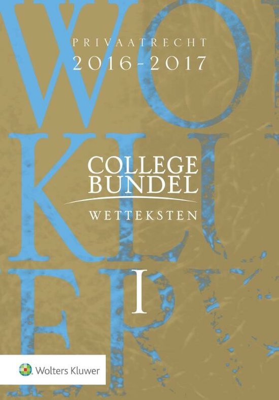 Collegebundel wetteksten 2016-2017 limited edition - cover