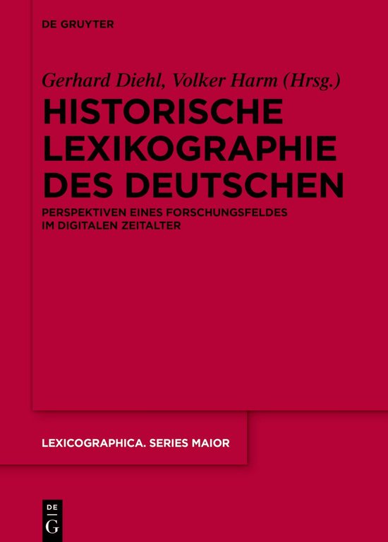 Lexicographica. Series Maior161- Historische Lexikographie d ... - cover