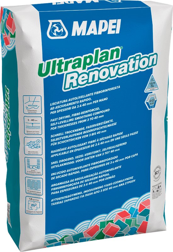 Foto: Mapei ultraplan renovation egaline sneldrogend vezelversterkend 25 kg