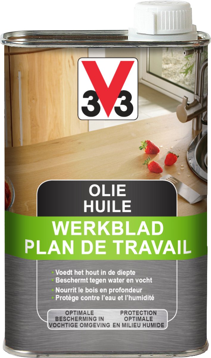 V33 Werkblad Olie - 0,5 l - 14 m²/l - Afwerkingslaag