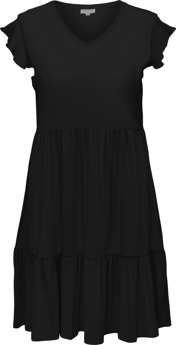 ONLY CARMAKOMA - CARMAY CAP SL FRILL DRESS JRS NOOS Dames Jurk