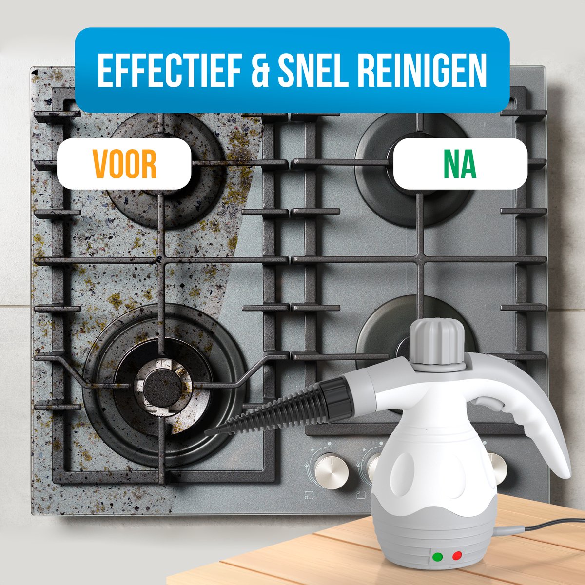 Strex Stoomreiniger Extra Krachtig - 1200W - 4bar - Alles-in-één Multifunctionele Handstomer - Vlekkenreiniger - Voor Vloer / Tapijt / Badkamer / Zetel / Textiel / Meubels Auto Bank Matras / Bekleding thumbnail 4