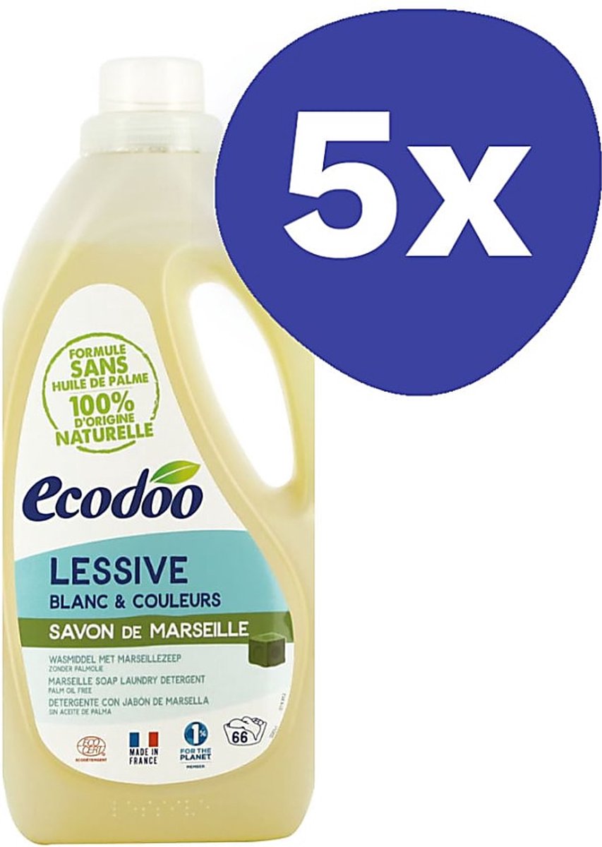 Ecodoo Wasmiddel met Marseille Zeep (5x 2L)