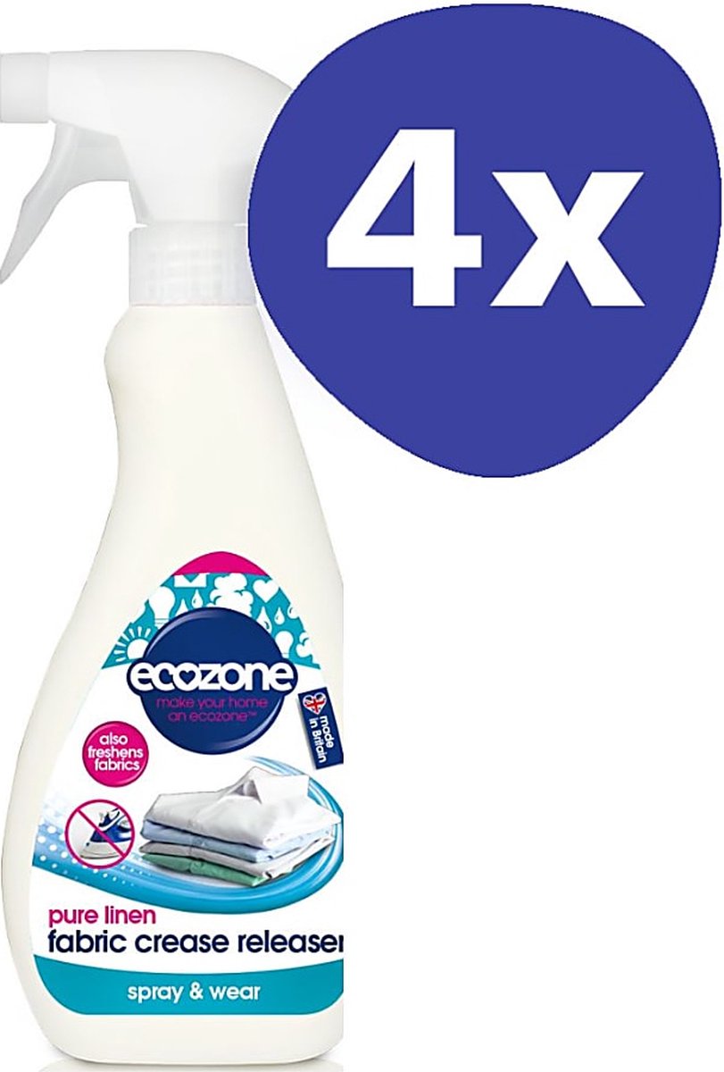 Goedkoopste Ecozone Pure Linen Stofontkreuker (4x 500ml