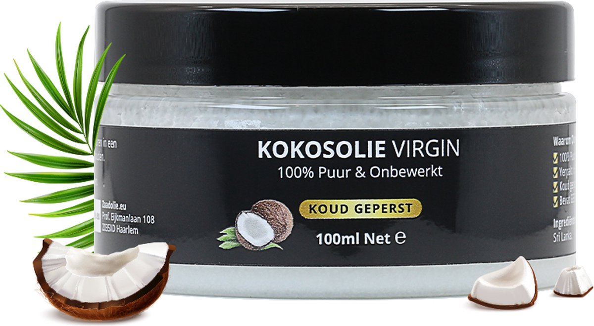 Kokosolie Extra Virgin 100ml | 100% Puur & Onbewerkt | Food Grade |...