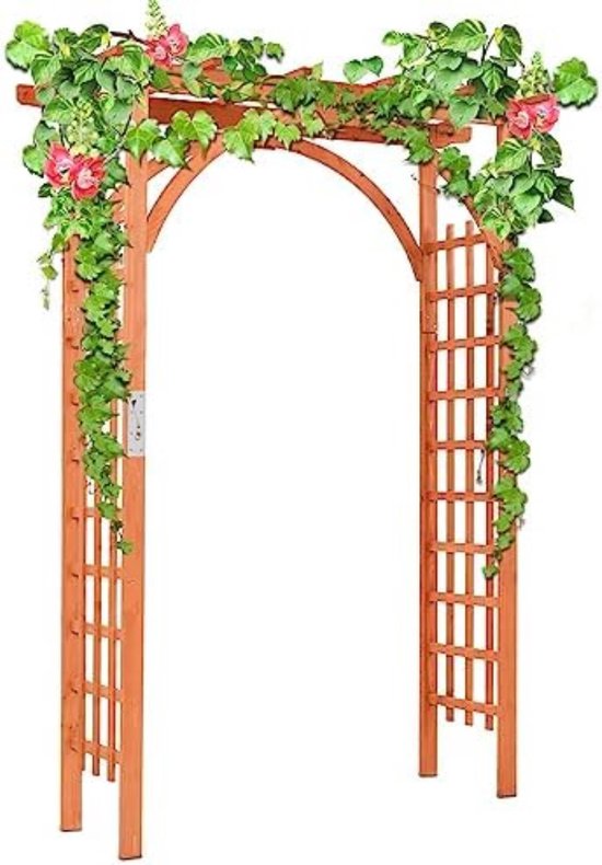 Pergola Hout VidaXL Tuinboog Van Grenenhout - Groen Geïmpregneerd, 130x58x215 Cm, Voor Klimplanten En Rozen Rozenboog Tuin