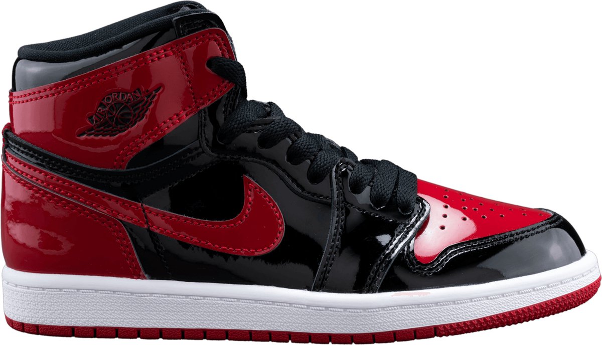 Nike Air Jordan 1 Retro High OG Patent Bred Sneakers Unisex 063 Zwart