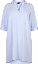 ZIZZI VFLEX, 3/4, ABK DRESS Dames Jurk - Light Blue - Maat XXXL (63-64)