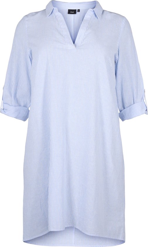 ZIZZI VFLEX, 3/4, ABK DRESS Robe Femme - Bleu Blue - Taille XXXL (63-64)