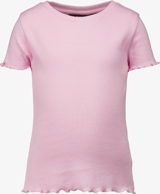 T-shirt côtelé basique fille TwoDay violet/lilas - Taille 122