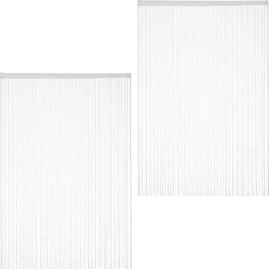 draadgordijn - set van 2 - 145 x 245 cm - wasbaar - deurgordijn - wit