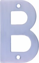 AMIG Huisnummer/letter B - massief Inox RVS - 10cm - incl. bijpassende schroeven - zilver