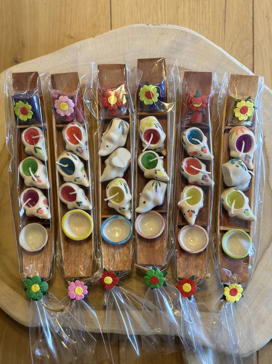 TofvoorThuis - Cadeauset - bootje met mini kaarsjes en wierook