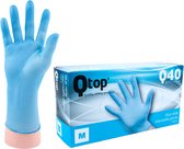 Qtop Handschoenen nitrile ongepoederd M blauw - 1000 stuks (10 doos a 100 stuks)