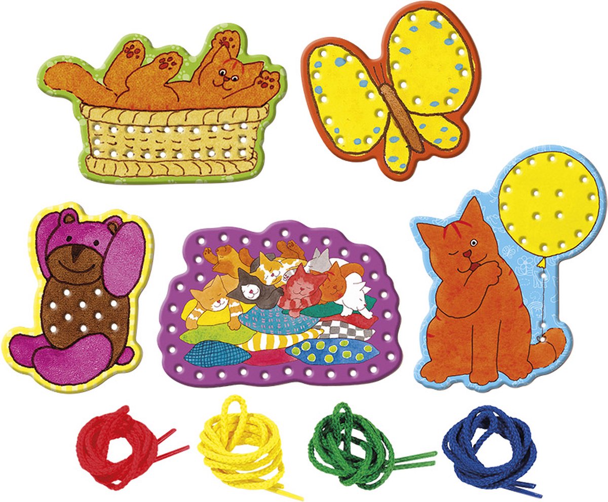 Dikkie Dik rijgkaarten - educatief speelgoed - peuter kleuter - vanaf 3 jaar - Bambolino Toys — afbeelding 4
