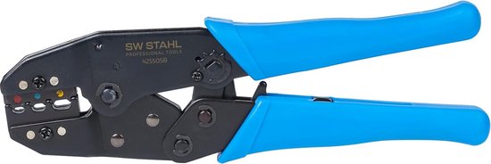 SW-Stahl 42500L Pince à Cosses Isolées 1,5/2,5/6 Mm I Pince à Dénuder 0,75-6 Mm I Coupe-vis M2,6-M5 I Pince à Sertir Cosses Isolées I Pince à Sertir Pour Cosses De Câble