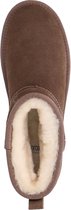 Manfield - Dames - Taupe suède boots - Maat 36