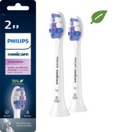 Philips Sonicare Optimal Sensitive - HX6052/10 - Opzetborstels voor Elektrische Tandenborstel - Wit - Verpakking van 2