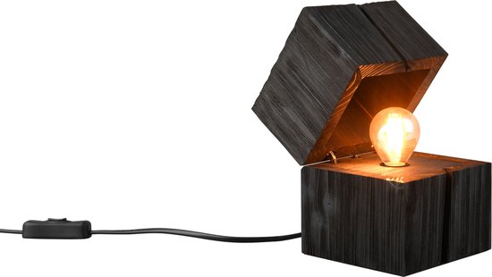 TRIO TREASURE - Lampe de table - Zwart - avec 1x E14 2W - Interrupteur à cordon