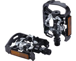 BBB Cycling Fietspedalen Stadsfiets, MTB & E-bike - Aluminium SPD Klikpedalen met Verstelbare Spanning - Multifunctionele Platformpedalen - Trappers Fiets - DualChoice Classic 2.0 BPD-23B