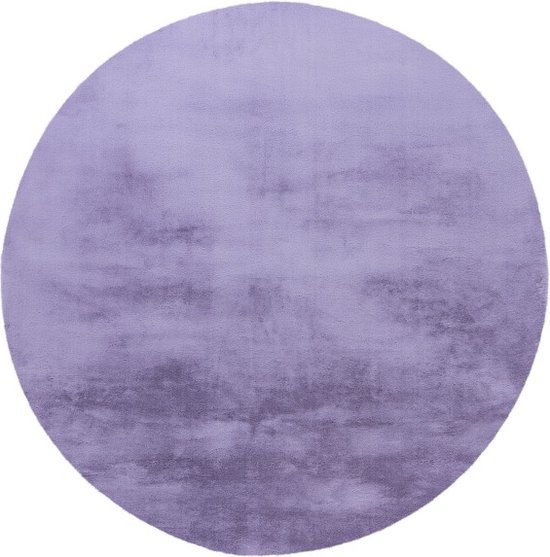Heaven | Rond Hoogpolig Vloerkleed | Lavender | Hoogwaardige Kwaliteit | 120x120 cm