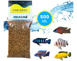 Aqua-Loui® - Visvoer - Tropisch Vissenvoer – Drijvende Sticks - Visvoer Aquarium - Geschikt Voor Cichilide en Grotere Vissen - 500ml