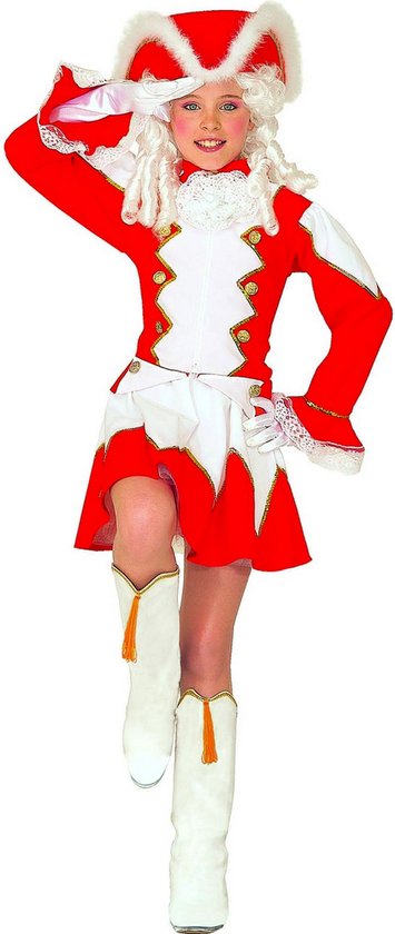 Widmann - Dans & Entertainment Kostuum - Brabantse Majorette Meisje Rood Kostuum - Rood - Maat 164 - Carnavalskleding - Verkleedkleding