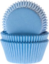 House of Marie Cupcake Vormpjes - Baking Cups - Licht Blauw - pk/50