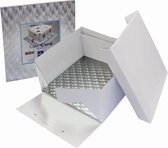 PME Cake Box & Square Cake Board (3mm) 25x25x15 cm