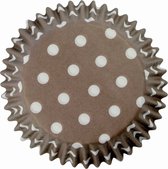 Caissettes à cupcakes PME Polka Dots Brown pk / 60