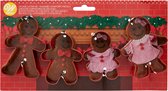 Wilton Uitsteekvorm Set - Koekvormpjes - Kerstmis - Gingerbread - Set/4