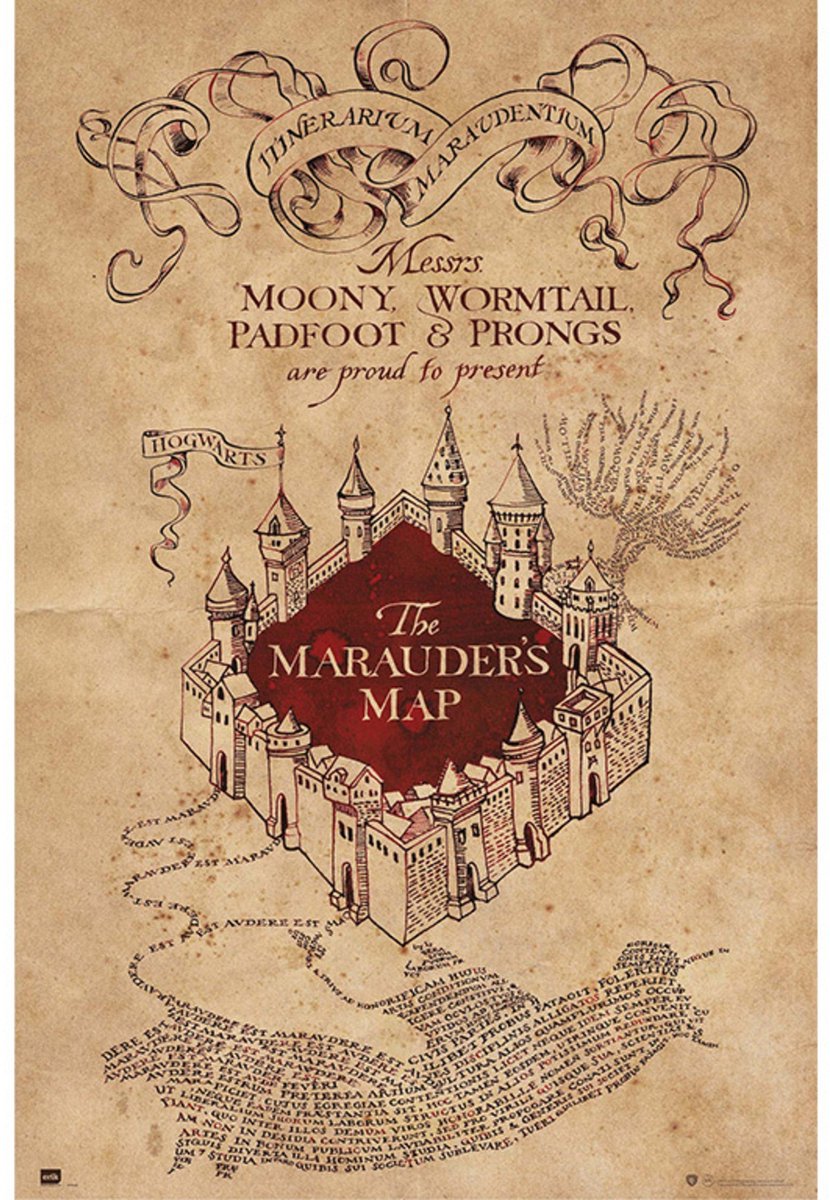 Grupo Erik Poster Harry Potter - The Marauders Map 61x91,5 cm Divers