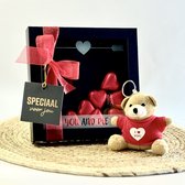 Fotolijst met chocolade hartjes en sleutelhanger | Valentijn Cadeau | Valentines Day Gift | Cadeau Voor Haar | Romantisch Cadeau | Valentijnsdag | Verjaardag cadeau | Cadeau Voor Hem