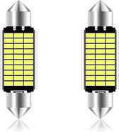 LED Auto Festoon 3W 12V - Kenteken/Interieur Lamp - C5W 39mm - Zilver - Per 2 stuks