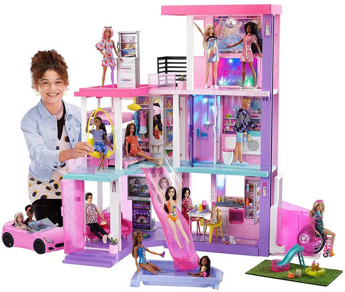 Barbie Jour Nuit Dreamhouse Maison à 3 étages Jouet Avec
