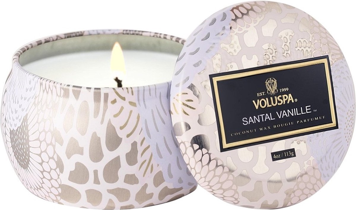 Voluspa Geurkaars Japonica Collection Santal Vanille Mini Tin Candle 113gr