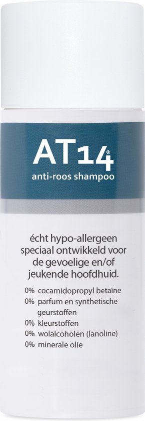 AT14® Anti-roos shampoo | Hypoallergeen | Voor de gevoelige hoofdhuid | Met selenium sulfide | Hoofdhuidverzorging | Anti-roos shampoo voor mannen en vrouwen | Zonder parfum