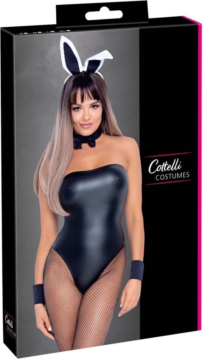 Goedkoopste Wetlook Bunny Kostuum Set met Accessoires