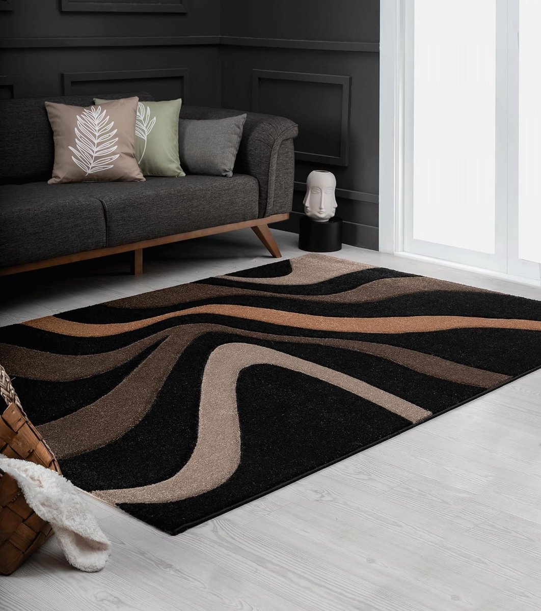 Vloerkleed voor de woonkamer, modern, laagpolig