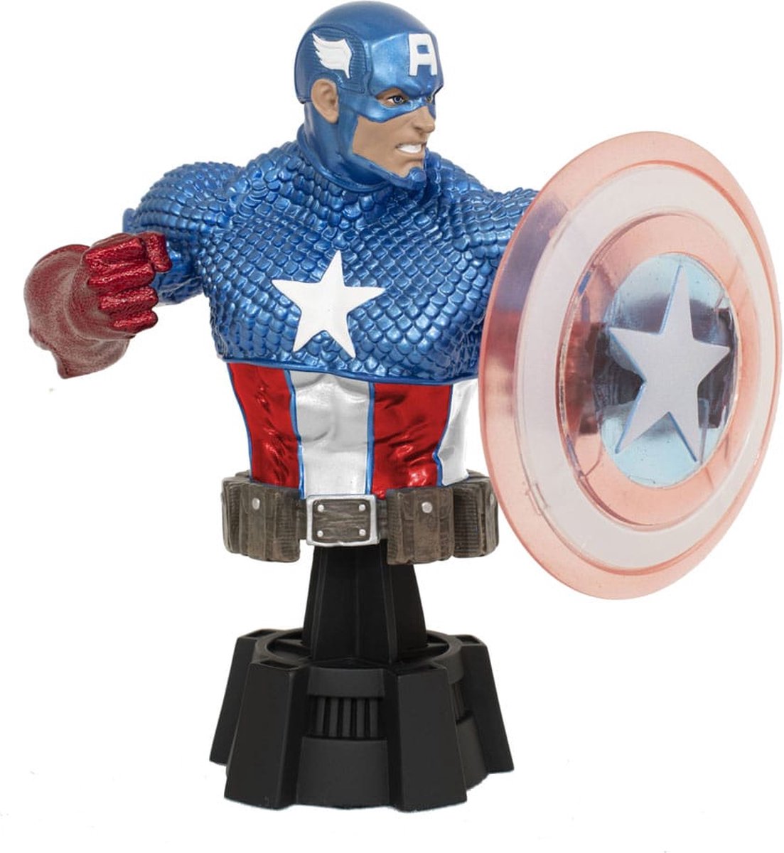 Marvel Comics Bust 1/7 Captain America (Holo Shield) SDCC 2023 Exclusive 15 cm