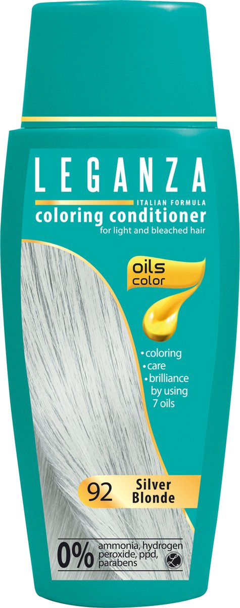 Leganza Coloring Conditioner - Silver Blonde / Zilver Blond - 100% Natuurlijke Oliën - 0% Waterstofperoxide / PPD / Ammoniak