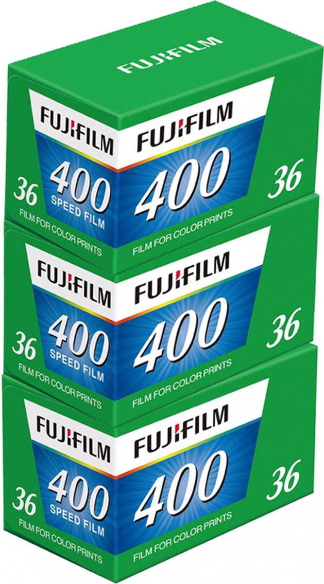 Fujifilm fotorolletje 400 Color Negative Film, 36 Exposures - 3 Pack