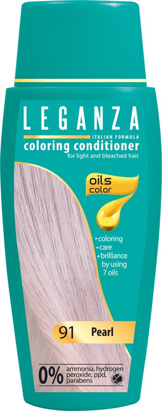 Leganza Coloring Conditioner Pearl - Semi-Permanente Haarkleuring Parelmoer Blond - Natuurlijke Oliën - Zonder Ammoniak - 150ml