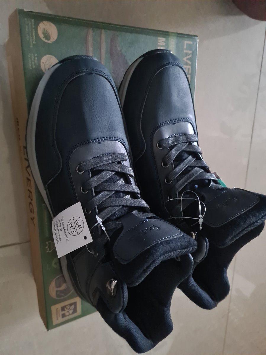Livergy Leren Heren Schoenen - Maat 41 - Blauw
