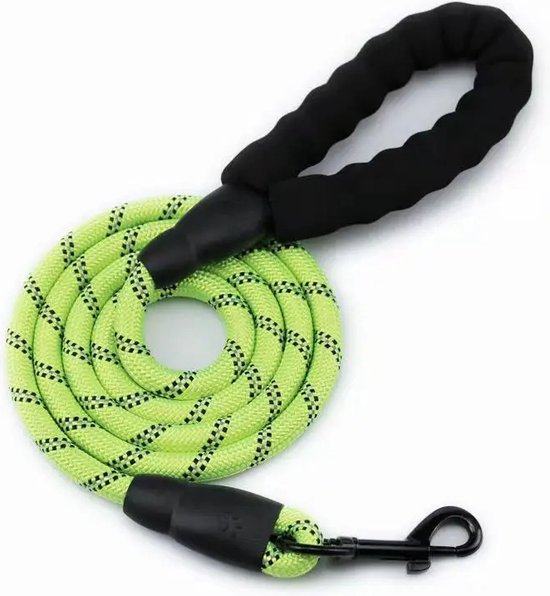 Sterk Touw Hondenriem 1,8 M Lang Met Twee Gewatteerde Handgrepen Robuust Reflecterende Dubbele Handgreep Training Voor Grote Honden Of Middelgrote Honden Handgrepen Riem Blauw 1687205267