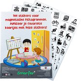 Smarfer - Extra STICKERS voor Magnetische pictogrammen voor weekplanner planbord - zwart wit - voor kinderen - dagritme – autisme planner - magneetjes - routine