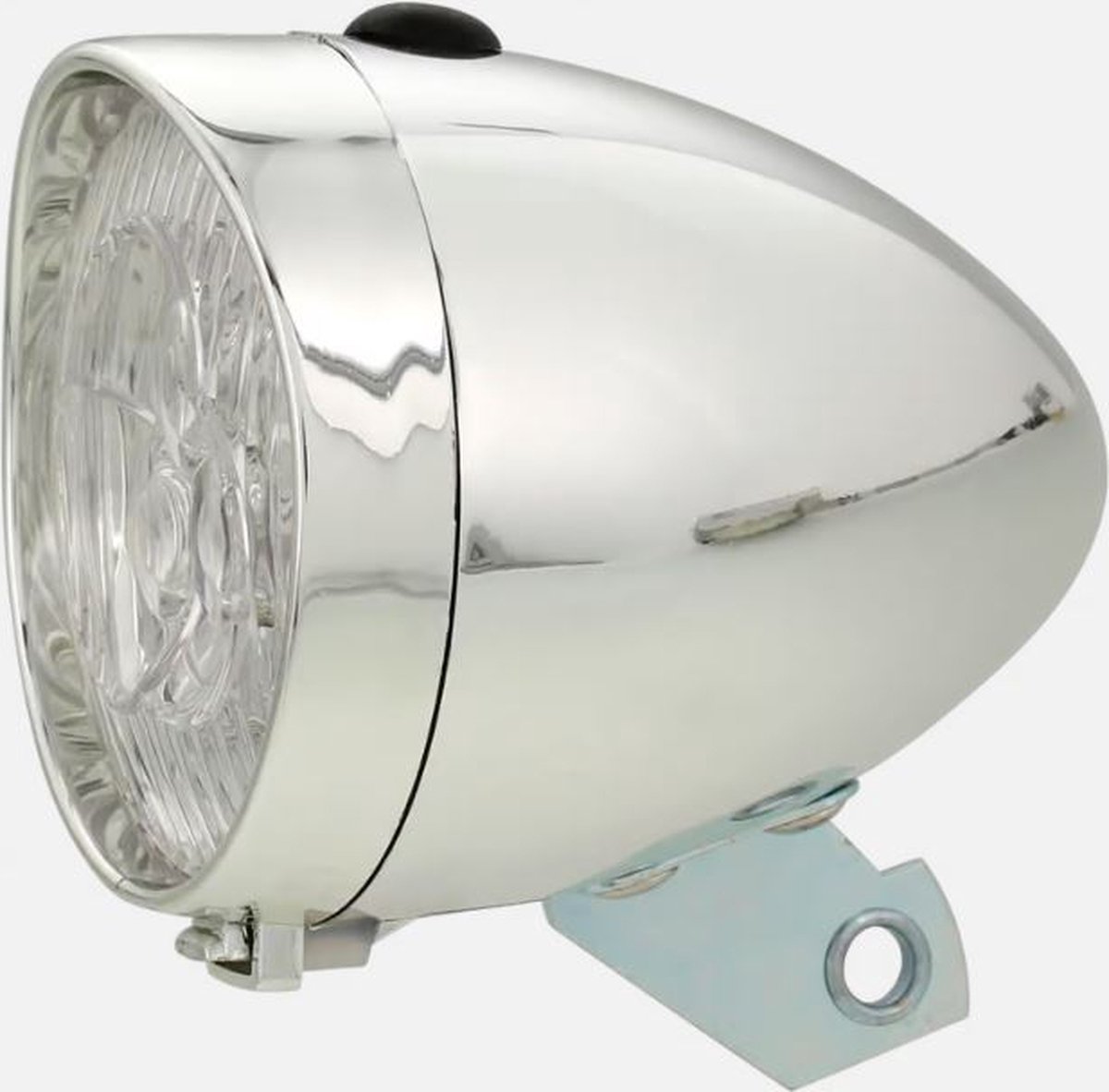 Fietskoplamp - Bakfiets lamp - Batterij - Zilver