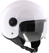 HELM VITO JET LORETO GLANS WIT - Maat XS - Jethelm - Scooter helm - Motorhelm - HELM VITO JET LORETO GLANS WIT - Maat XS - ECE 22.06 goedgekeurd
